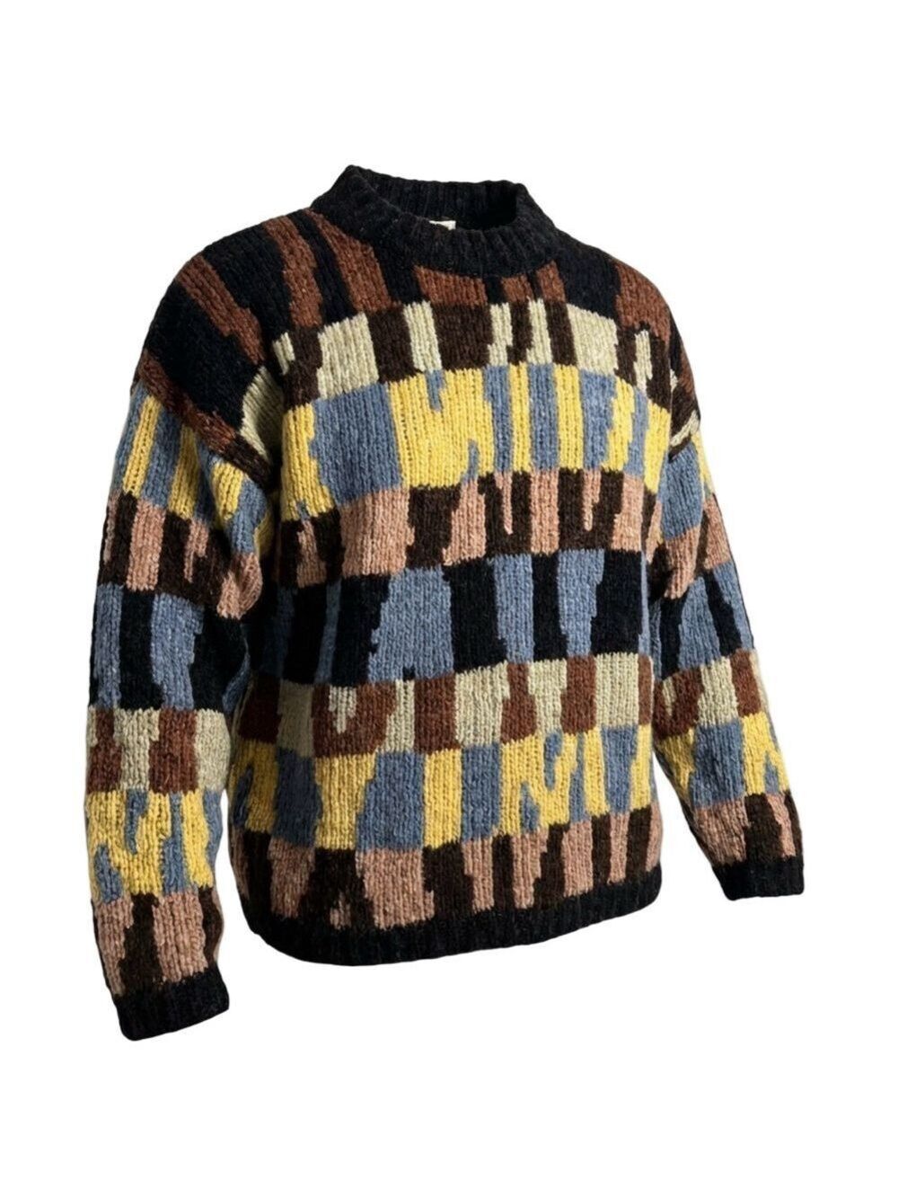 CASA MAGLIA Vintage Geometric Sweater Sz L Mens 90’s